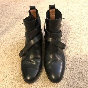 Louise Et Cie black leather booties